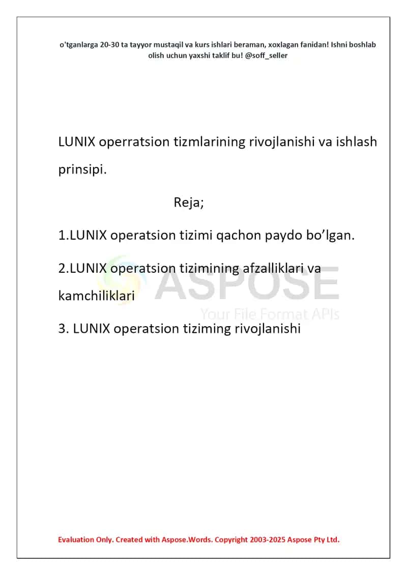 Linux operatsion tizimining rivojlanishi va ishlash prinsipi 2