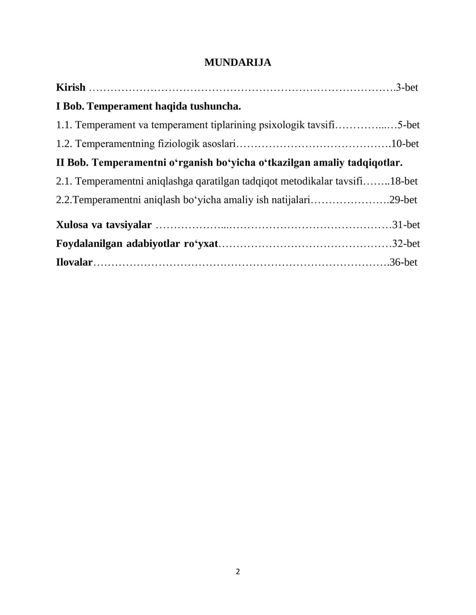 Temperament: uning psixologik tavsifi va fiziologik asoslari 2
