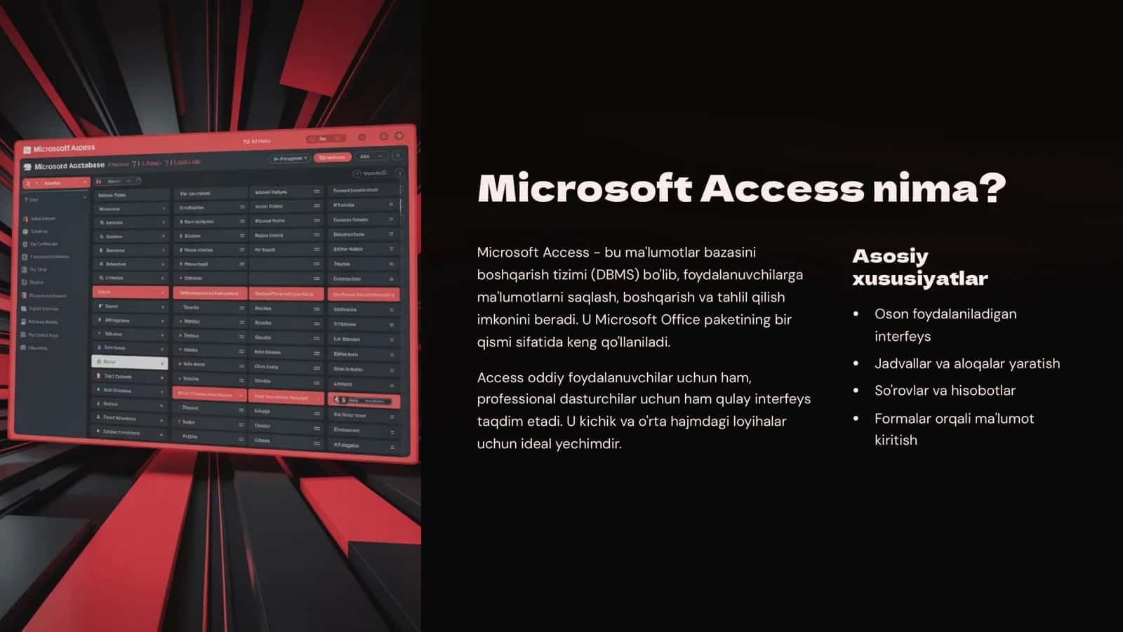 Microsoft-Access-yordamida-malumotlarni-boshqarish 2