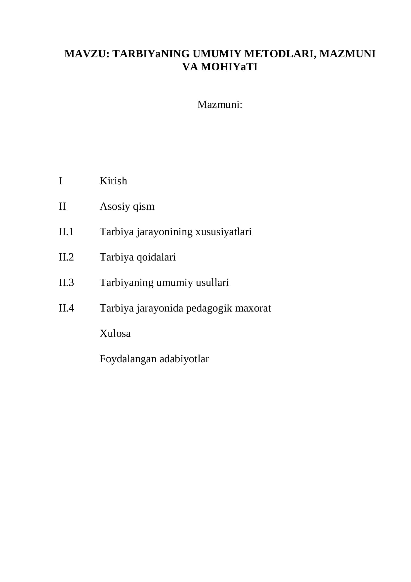 Pedagogika fanlarini o’qitish metodikasi 2