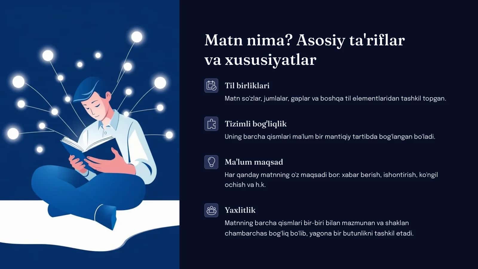 Matn va uning turlari: to'liq tushuncha 2