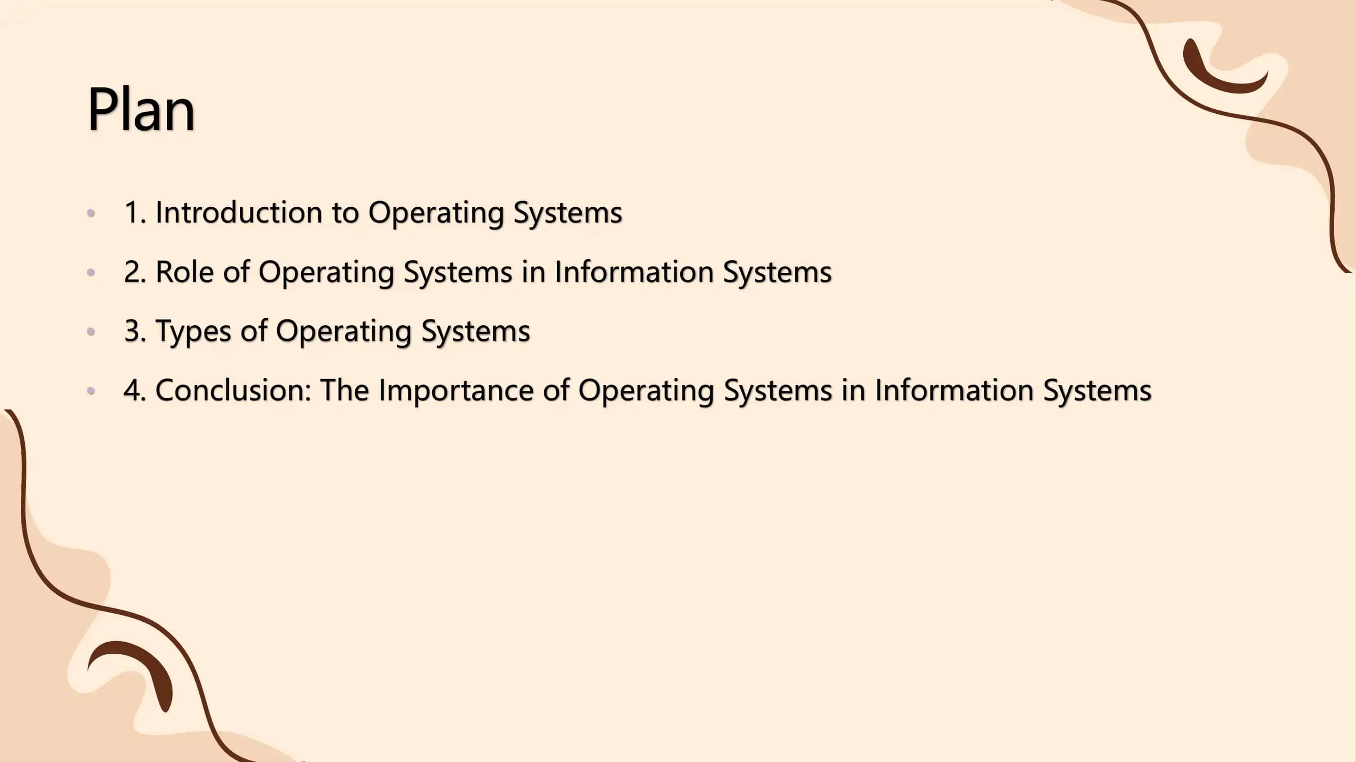 Operating systems in information systems 2