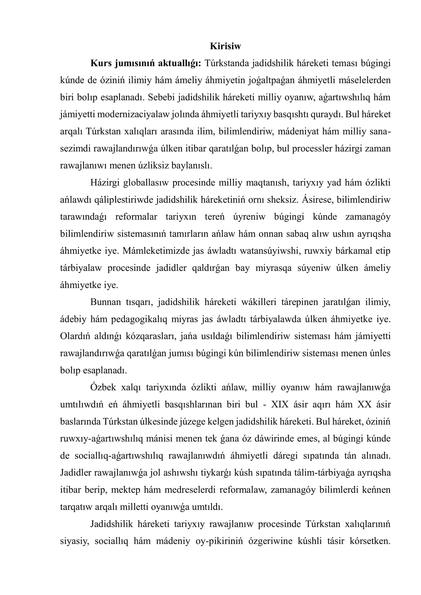 JADIDLER BILIMLENDIRIW SISTEMASINDAǴI REFORMALARI HÁM OLARDIŃ ÁHMIYETI 2