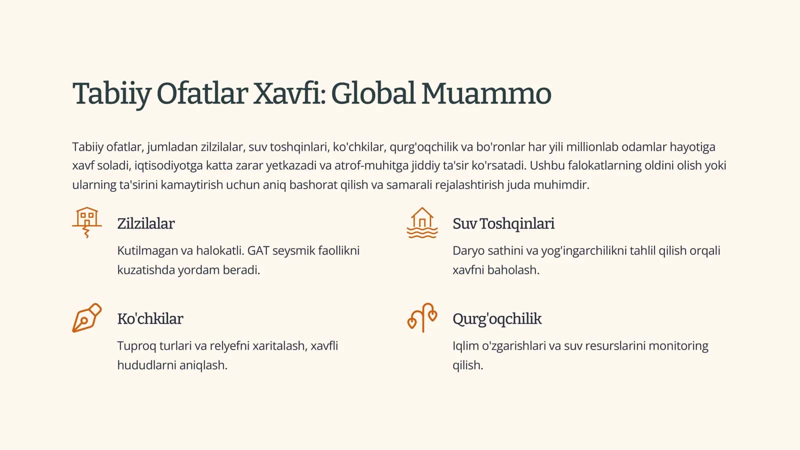 Tabiiy Ofatlarni Bashorat Qilishda Geografik Axborot Tizimlarining (GAT) Axamiyati 2