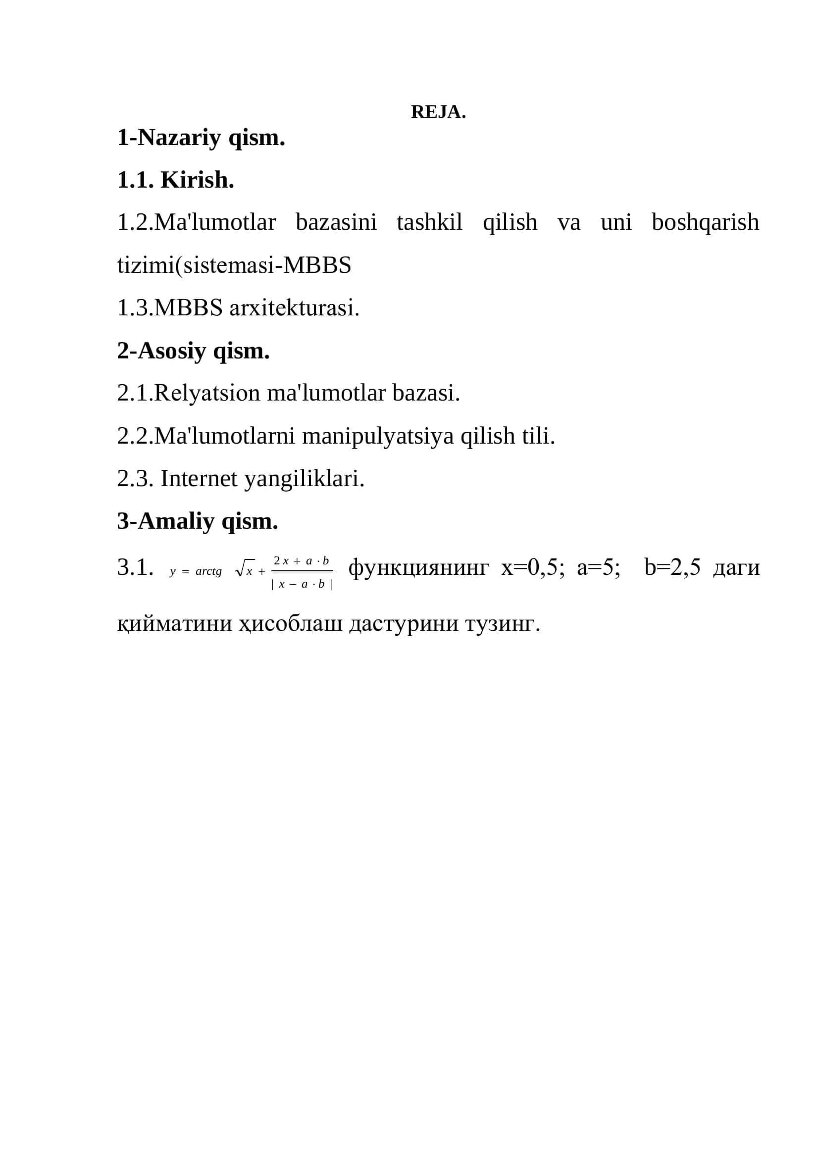 Ma'lumotlar bazasini boshqarish tizimlari bilan ishlash tеxnologiyasi 2