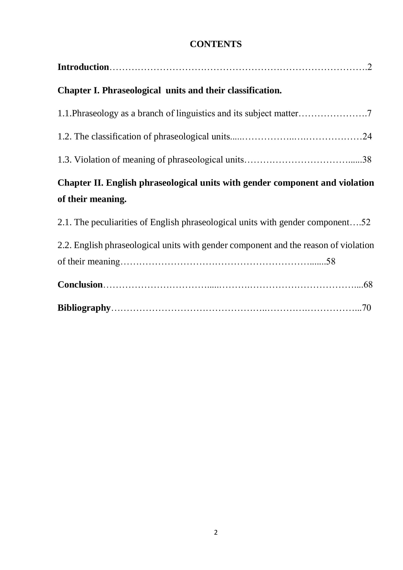 Violation of Meaning of English Phraseological Units with Gender Component 2