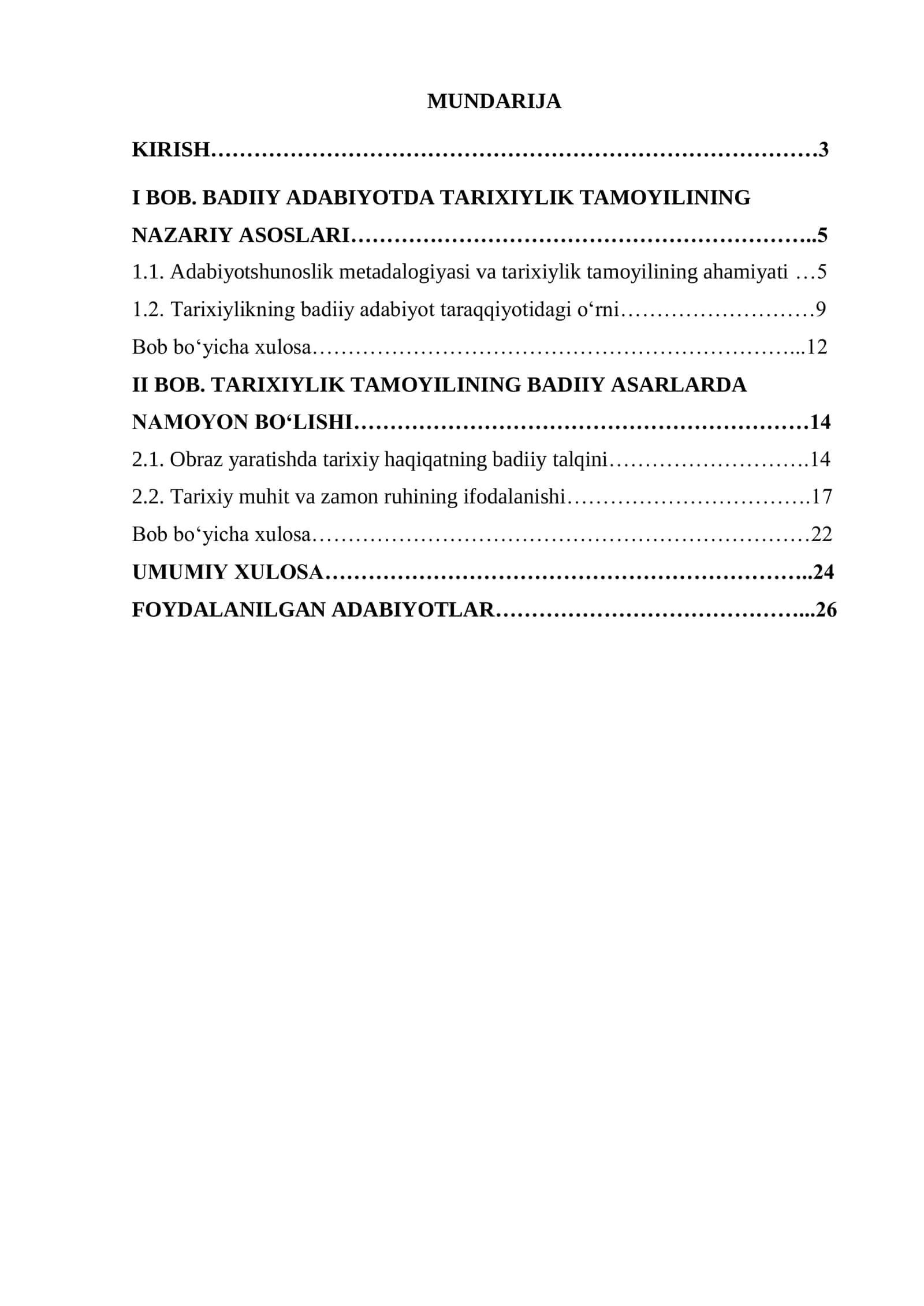BADIIY ADABIYOTDA TARIXIYLIK TAMOYILI 2
