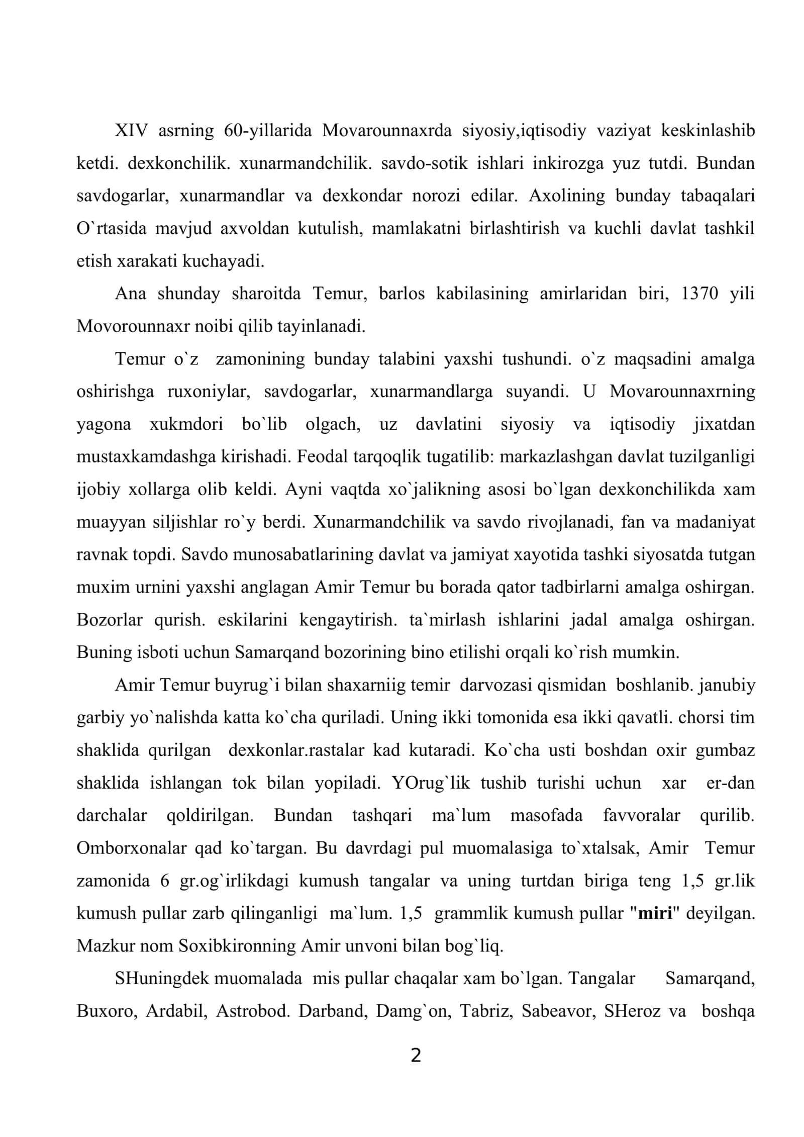 Amir Temur va temuriylar davrida zarb qilingan tangalar 2