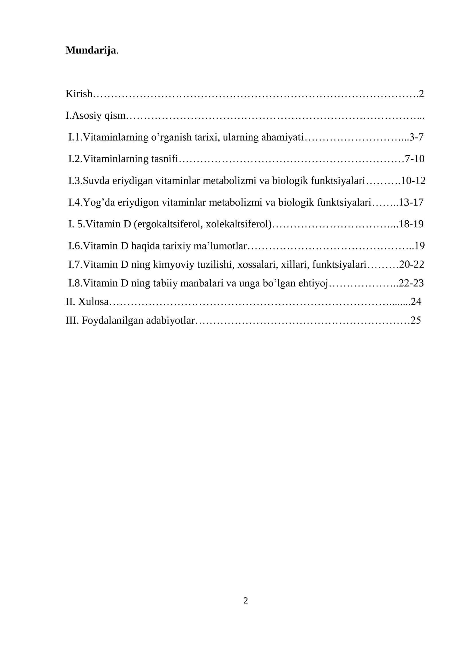 VITAMINLAR 2
