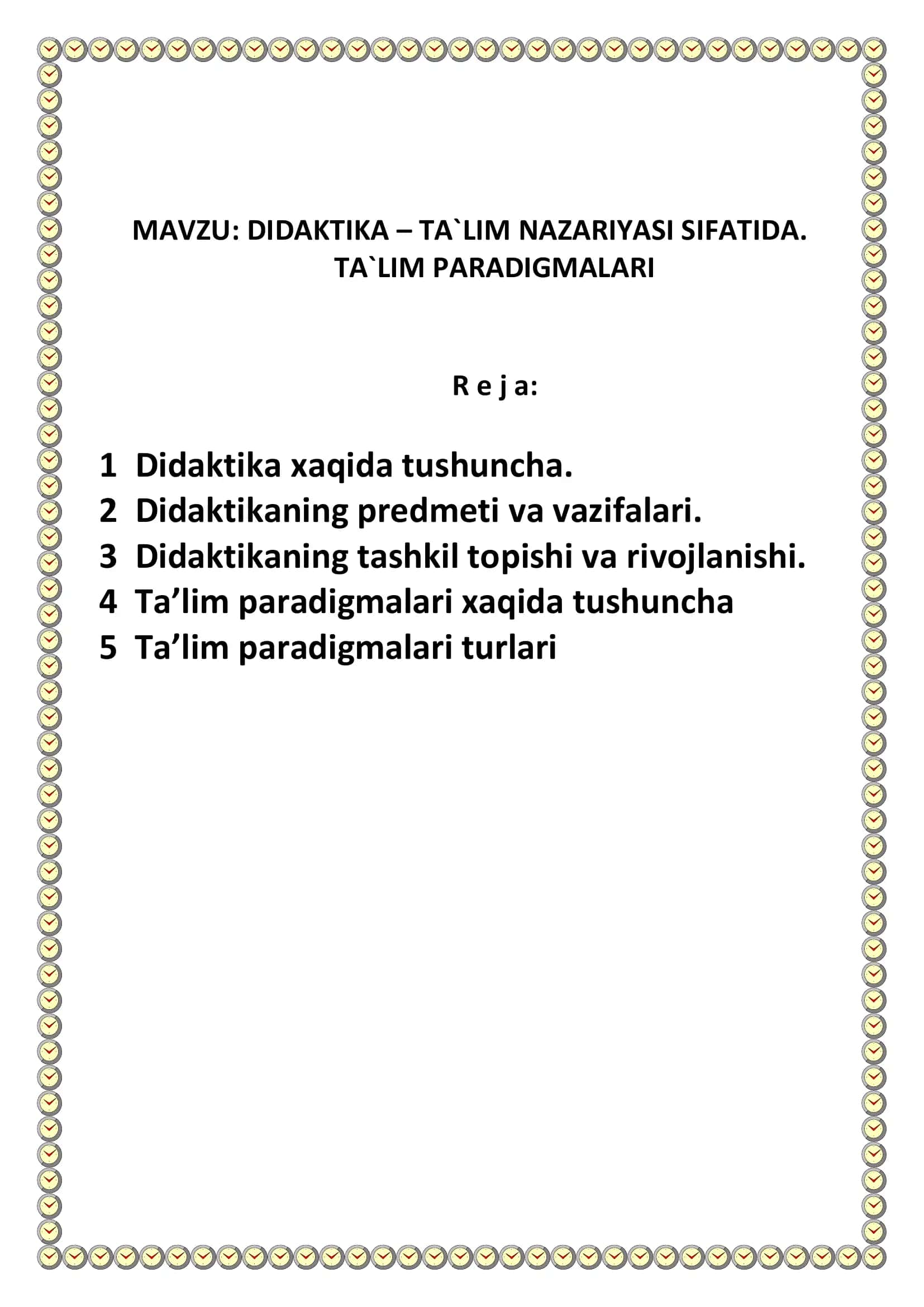 UMUMIY PEDAGOGIKA NAZARIYASI VA AMALIYOTI 2