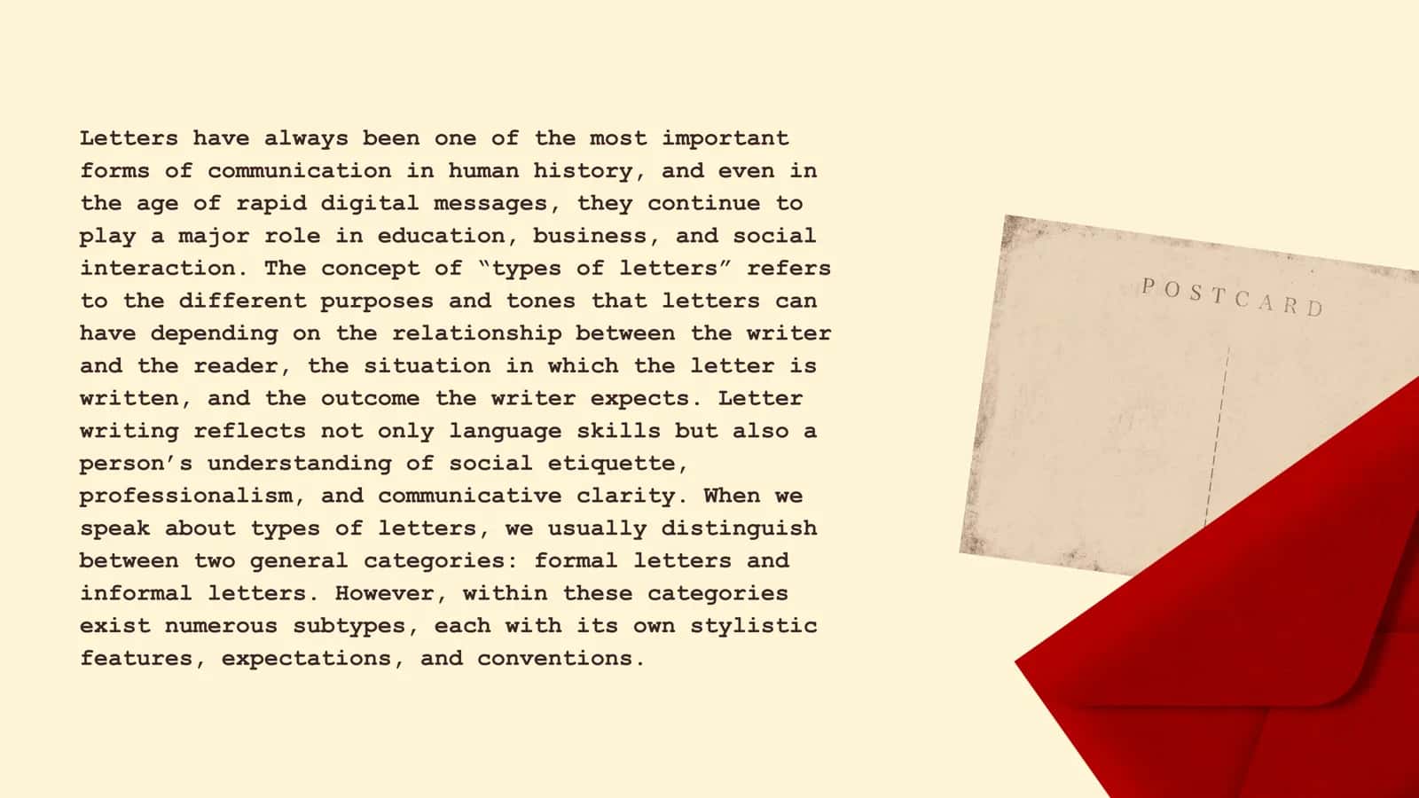 Types of letters 2