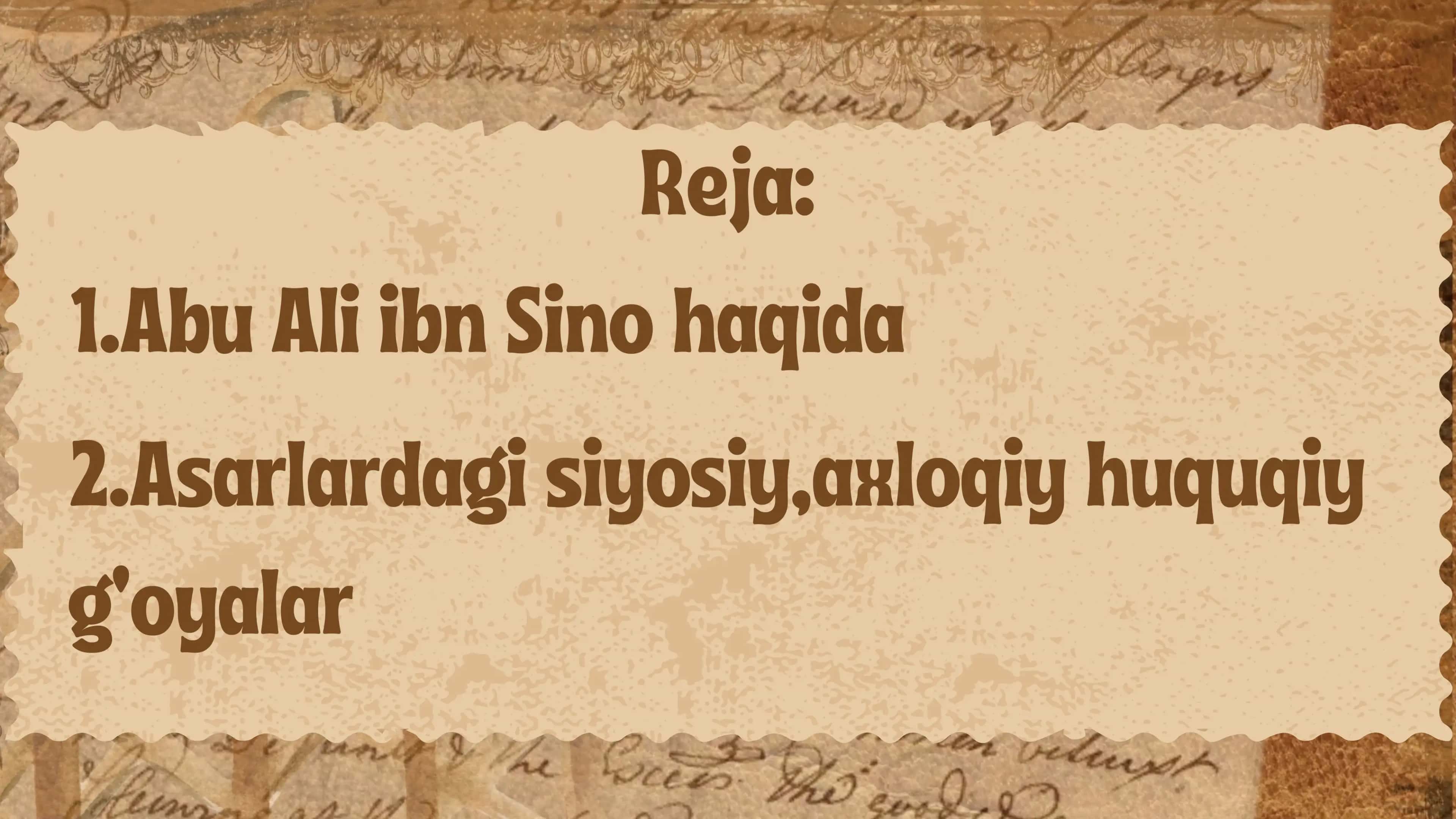 Abu Ali ibn Sino asarlaridagi siyosat, axloq va huquq masalalari 2