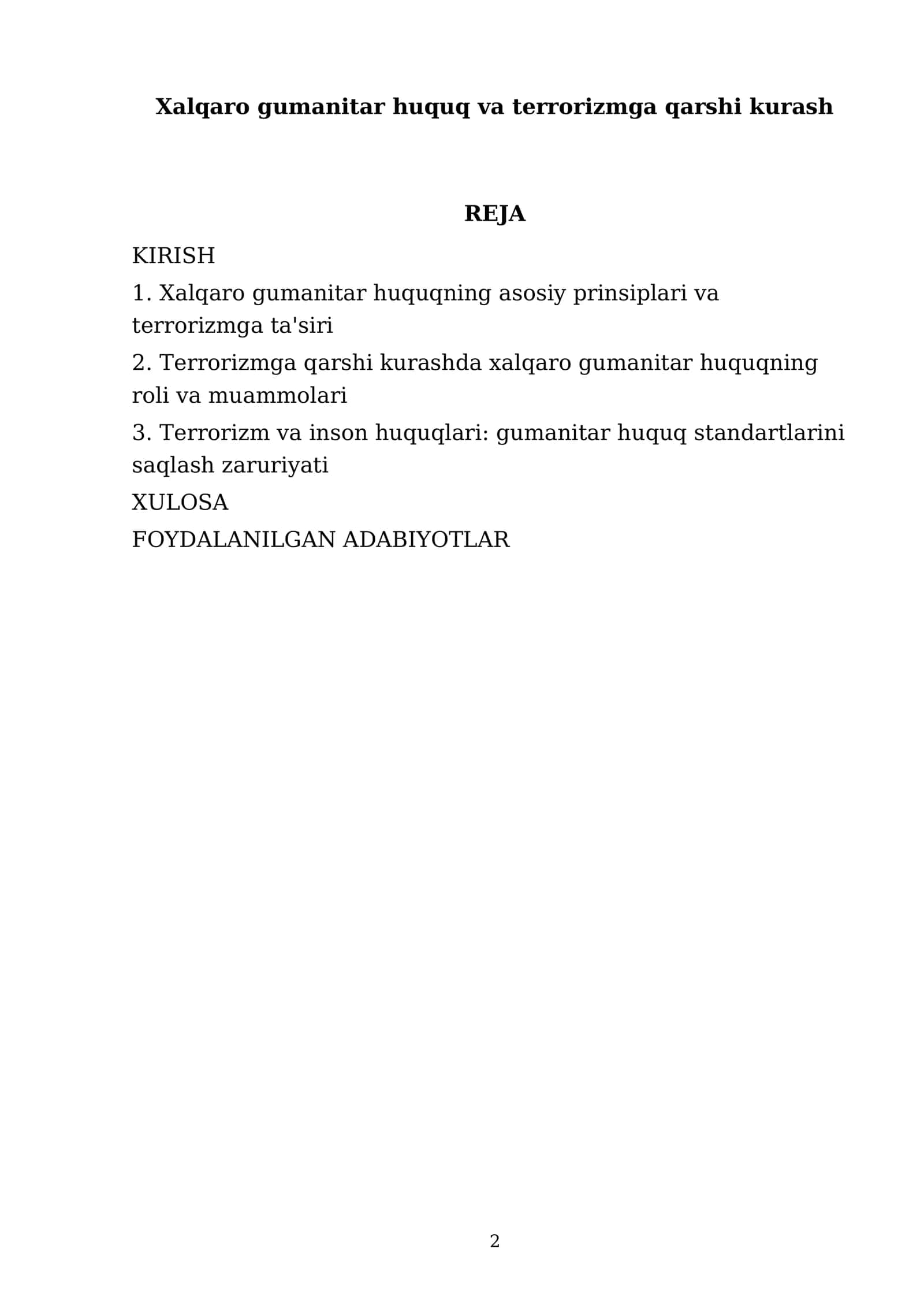 Xalqaro gumanitar huquq va terrorizmga qarshi kurash 2