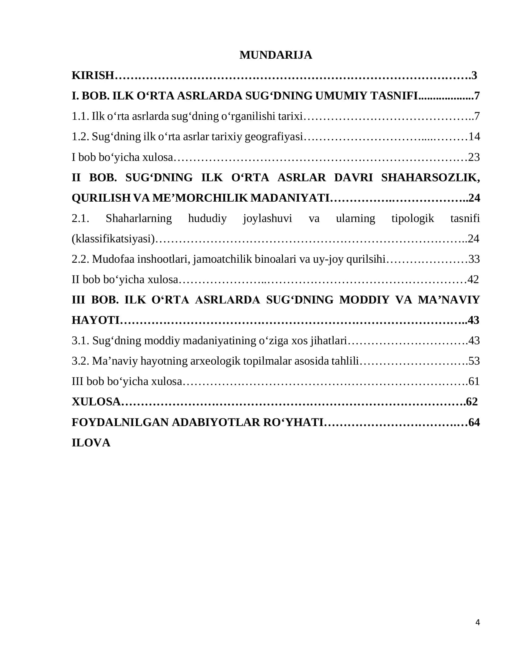 SUG‘DNING ILK O‘RTA ASRLAR DAVRI ARXEOLOGIYASI BITIRUV MALAKAVIY ISHI 2