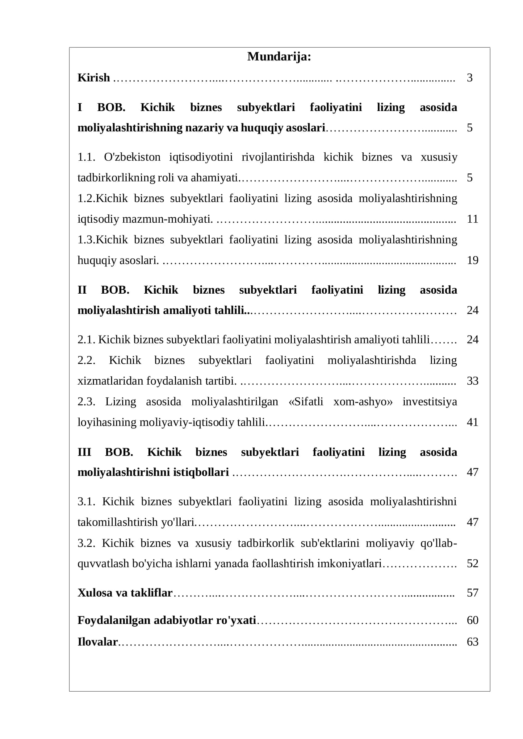 Kichik biznes subyektlari faoliyatini lizing asosida moliyalashtirishning nazariy va huquqiy asoslari 2