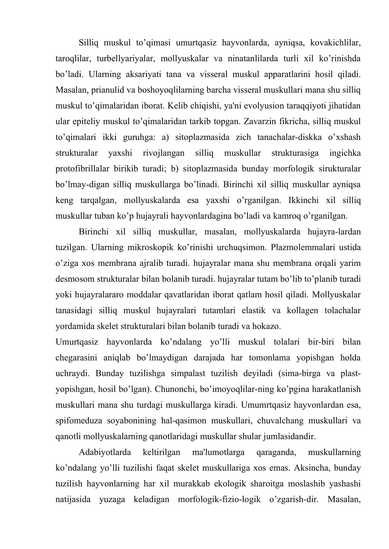 Ko’ndalang taril muskul gistogenezi, regenerasiya va innervasiya. Yurak muskul to’qimasi 2