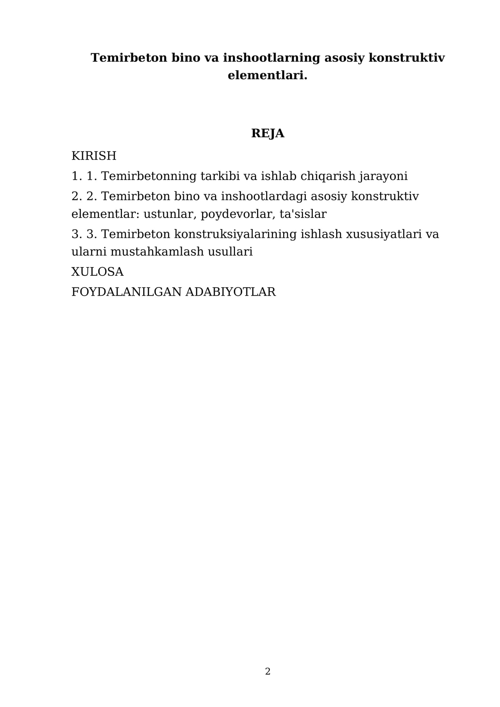 Temirbeton bino va inshootlarning asosiy konstruktiv elementlari 2