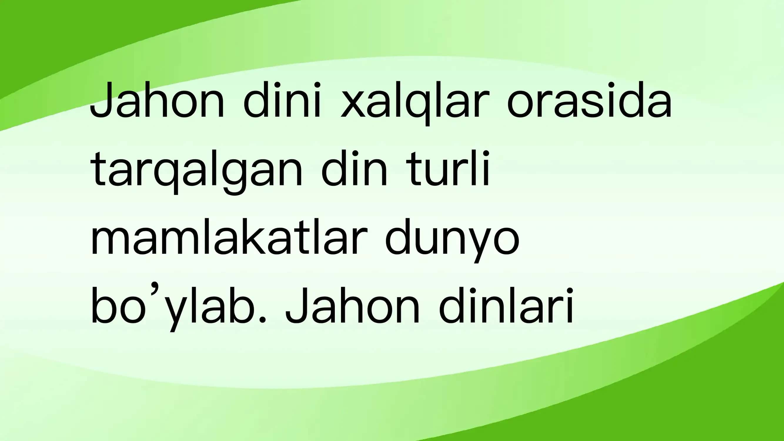 Jahon dinlari 2