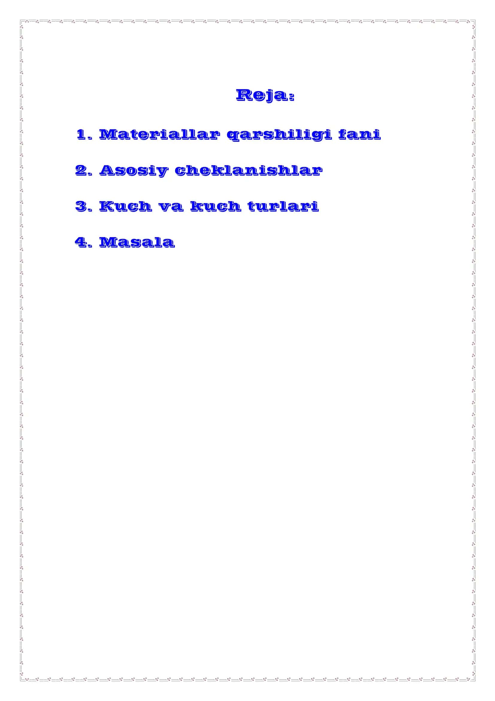 Materiallar qarshiligi 2