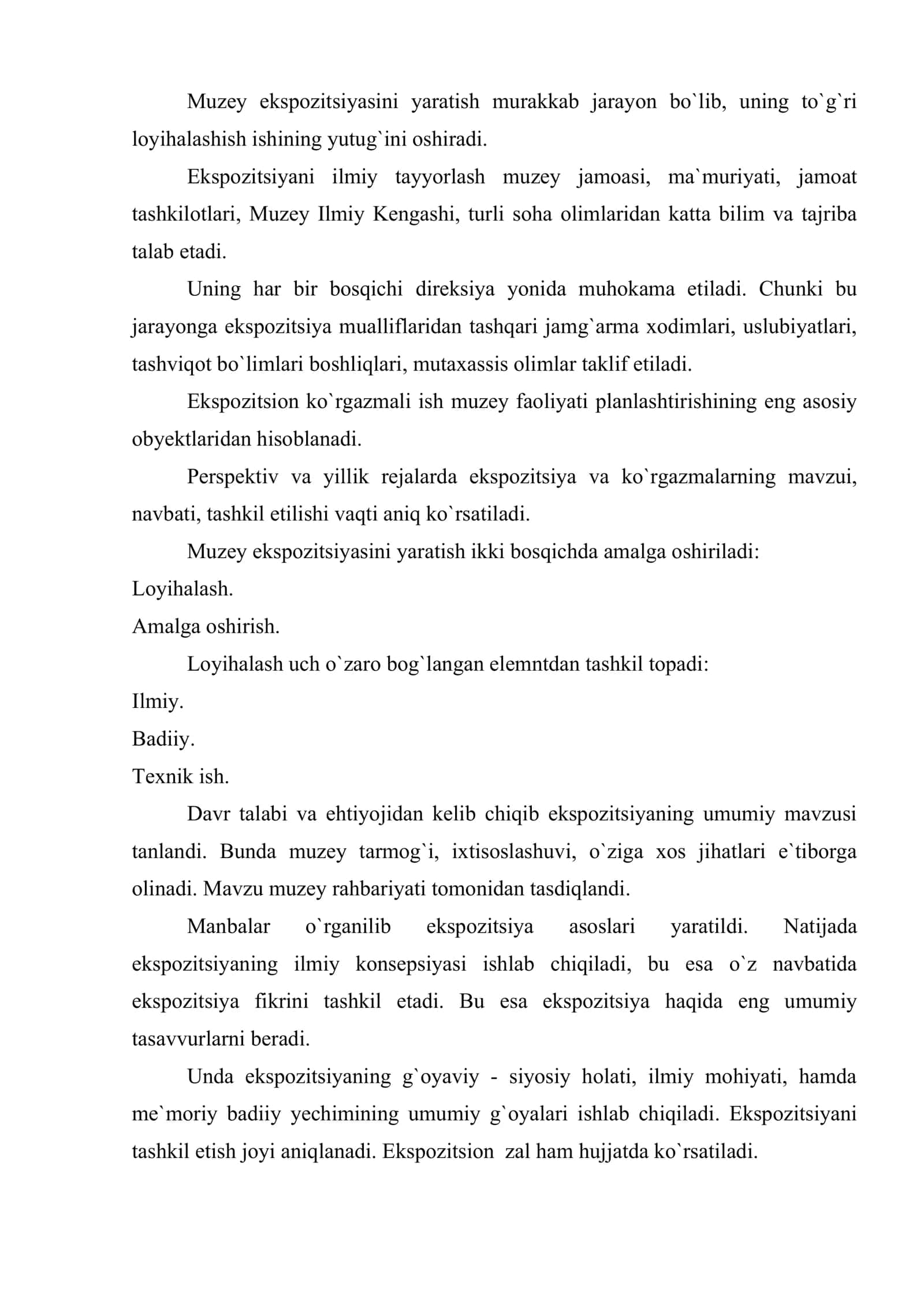 Ekspozitsiyani loyihalashning ilmiy asoslari 2