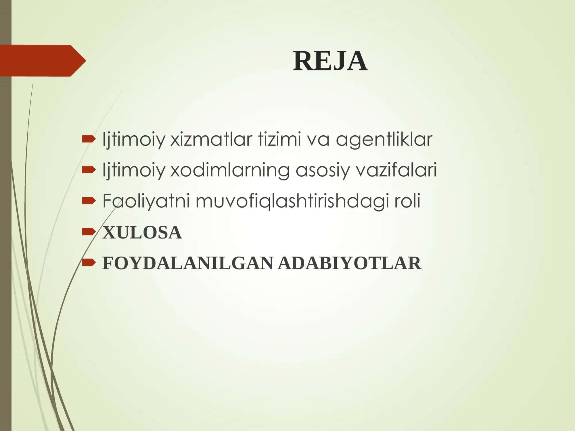 Ijtimoiy Xizmatlar va Agentliklar 2