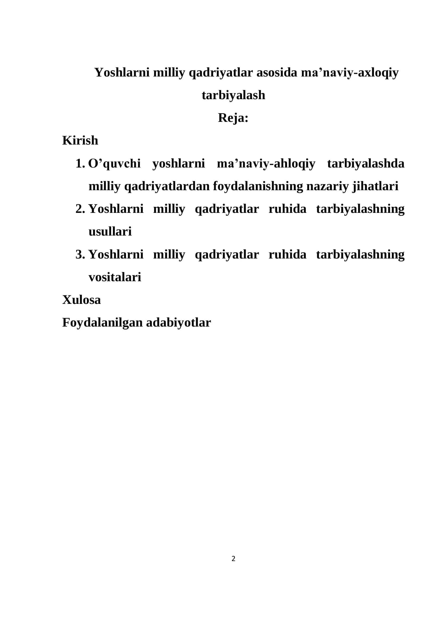 Yoshlarni milliy qadriyatlar asosida ma’naviy-axloqiy tarbiyalash 2