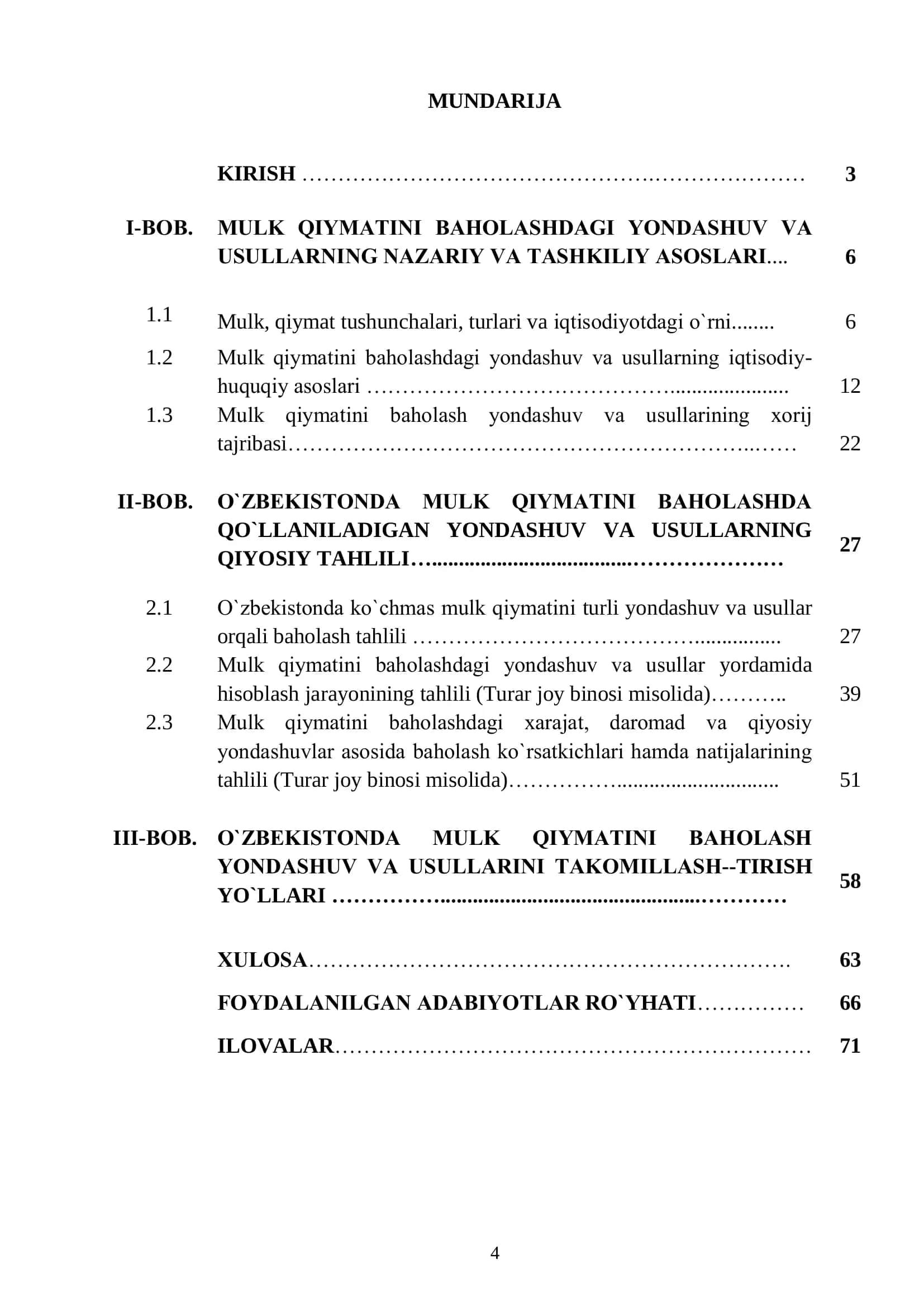 MULKNI BAHOLASHDA YONDASHUV VA USULLARNING QO’LLANILISHI 2