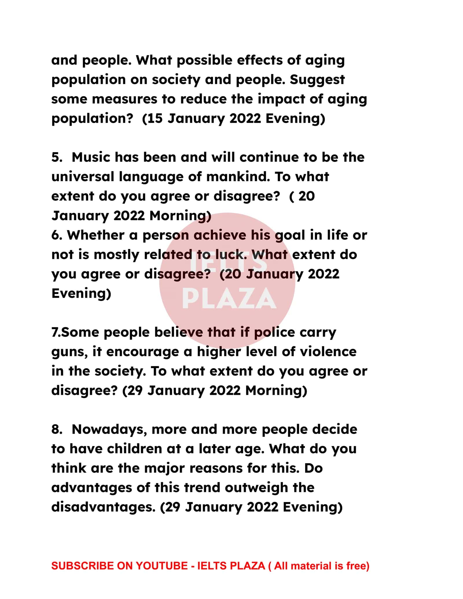 INGLIZ TILI- Past Exam Writing Task 2 - Ielts Plaza. 2