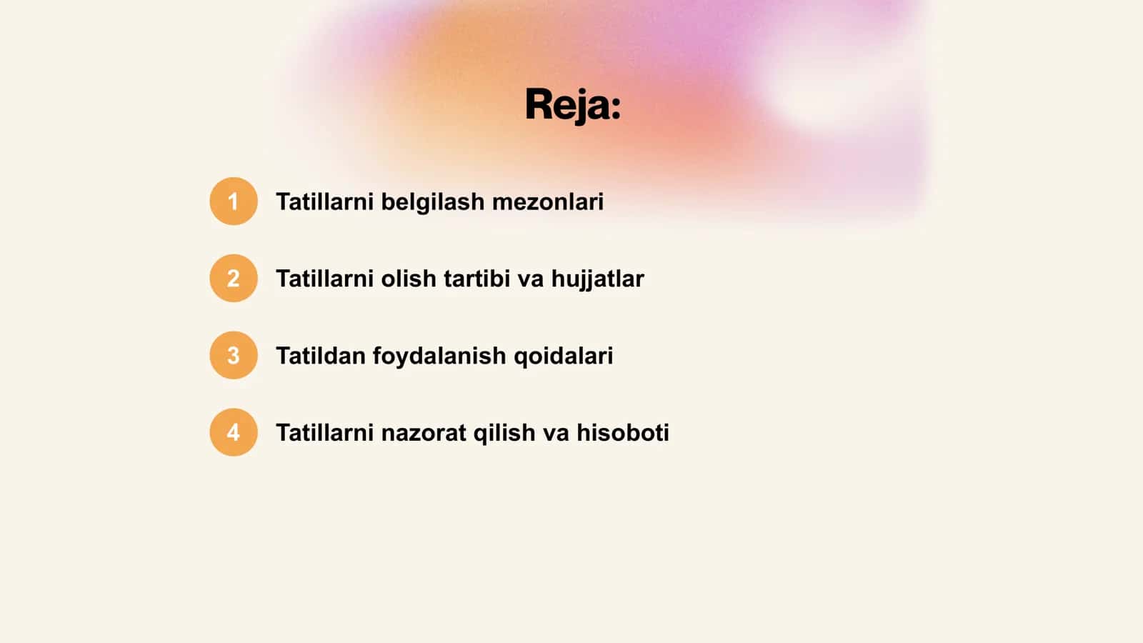 Tatillarni berish va undan foydalanish tartibi 2