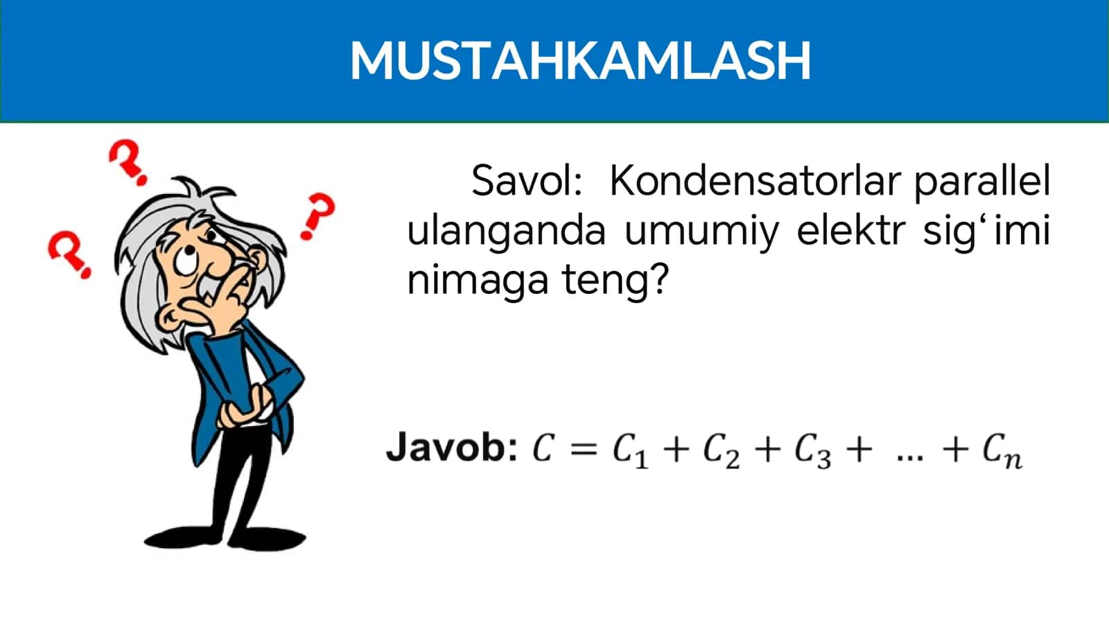 FIZIKA MAVZU: MASALALAR YECHISH 2