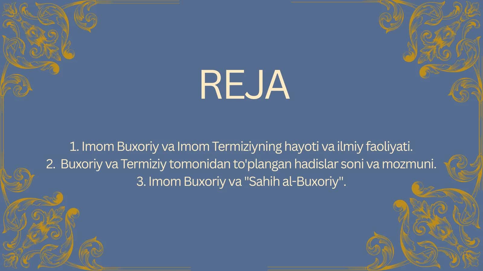 IMOM BUXORIY VA IMOM TERMIZIYNING HADIS ILMIGA QO'SHGAN HISSALARINI QIYOSIY TAHLILI 2