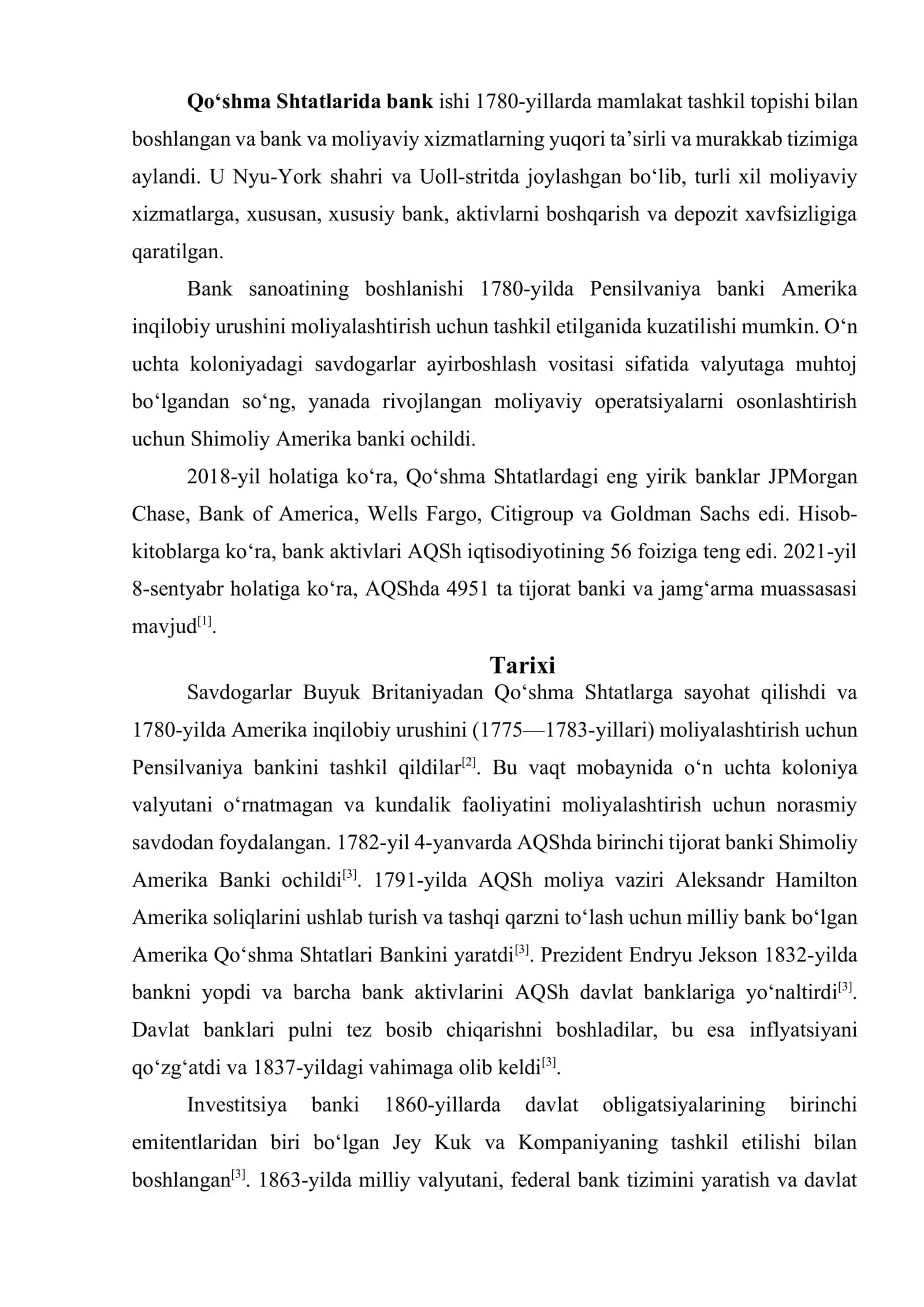 Amerika Qoʻshma Shtatlar bank tizimi 2