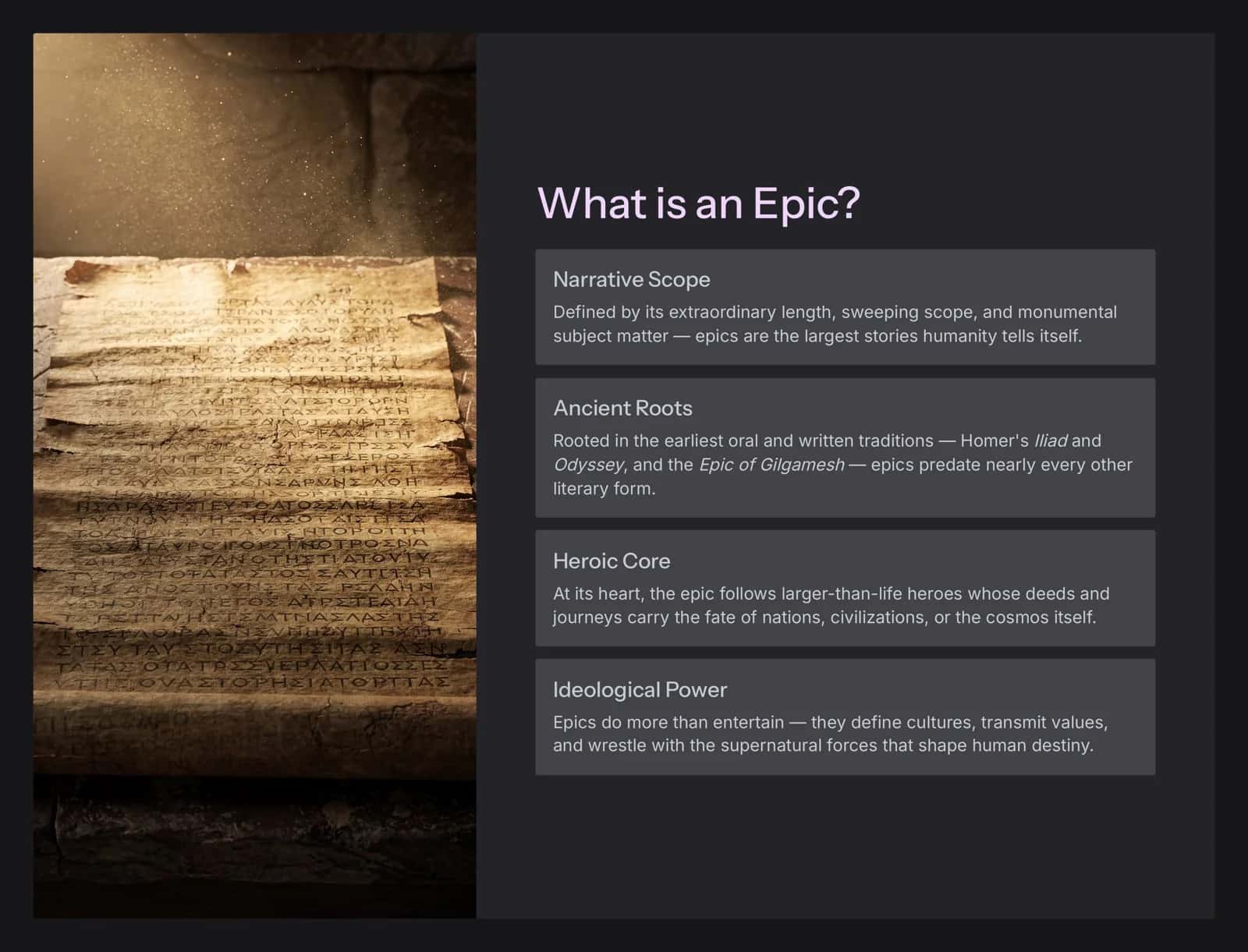 Subgenres of Epic 2