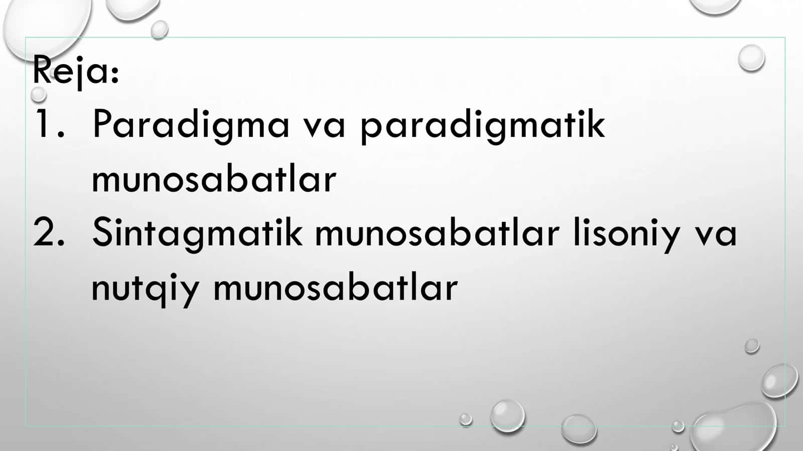 TIL BIRLIKLARI OʻRTASIDAGI PARADIGMATIK VA SINTAGMATIK MUNOSABATLAR 2