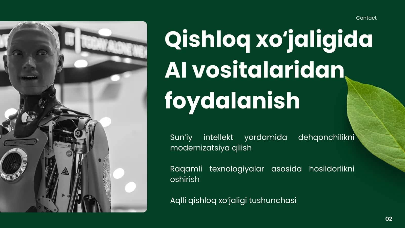 Qishloq xo‘jaligida AI vositalaridan foydalanish 2