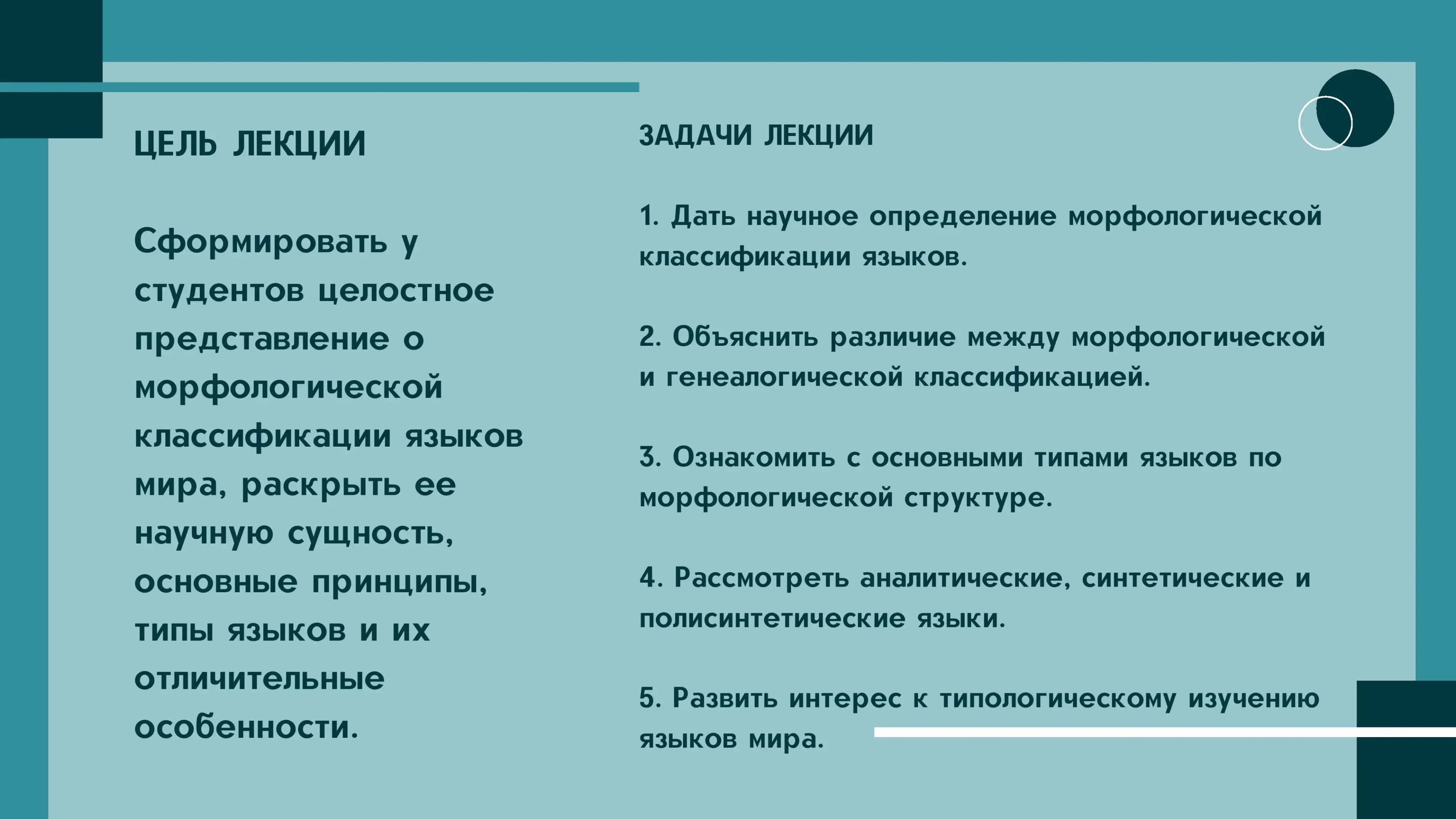 Морфологическая классификация языклв мира 2