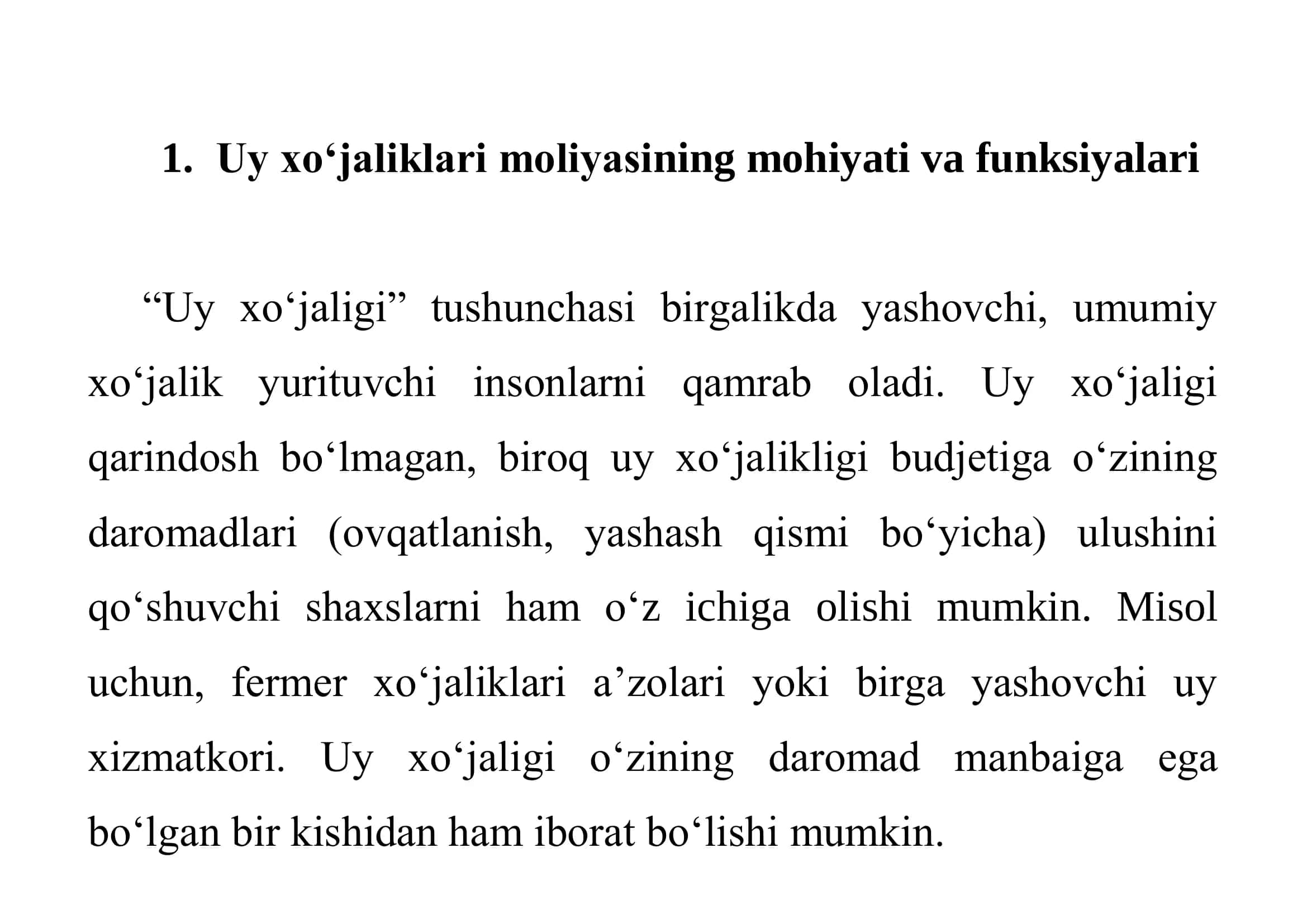 UY XO‘JALIKLARI MOLIYASI VA BUDJETI 2