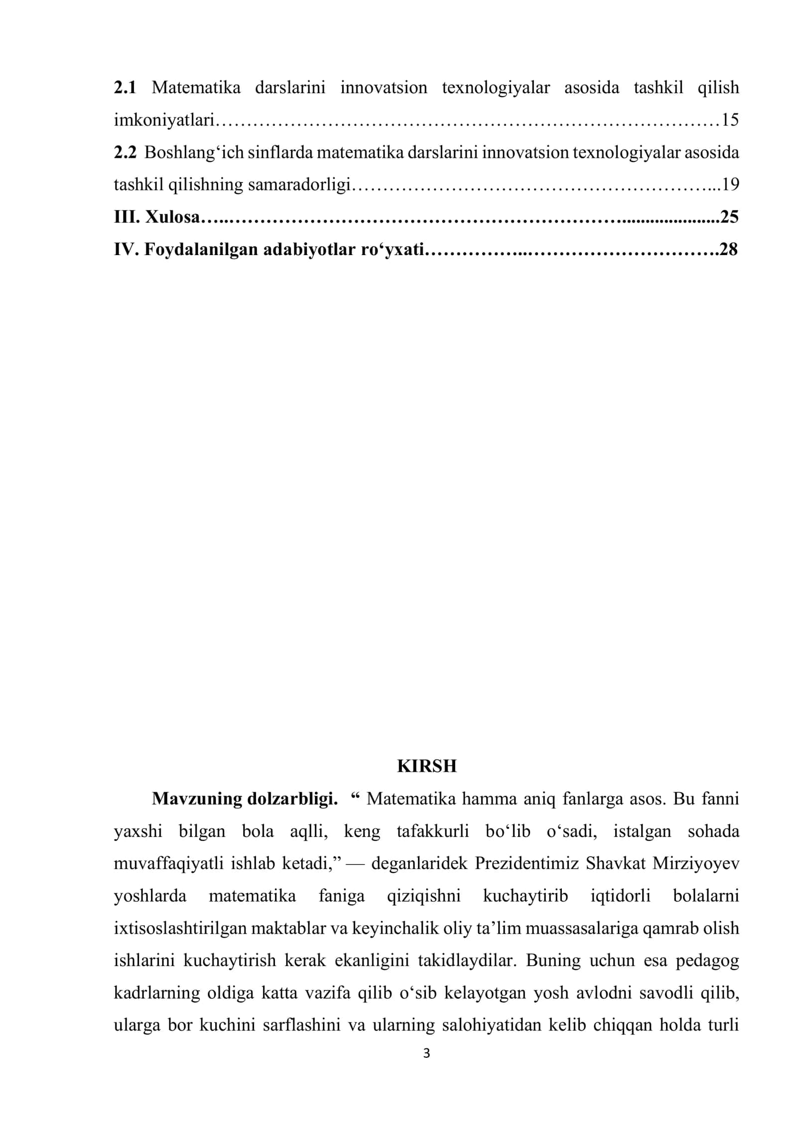 1-sinf matematika darslarini innovatsion texnologiyalar asosida tashkil qilish 2
