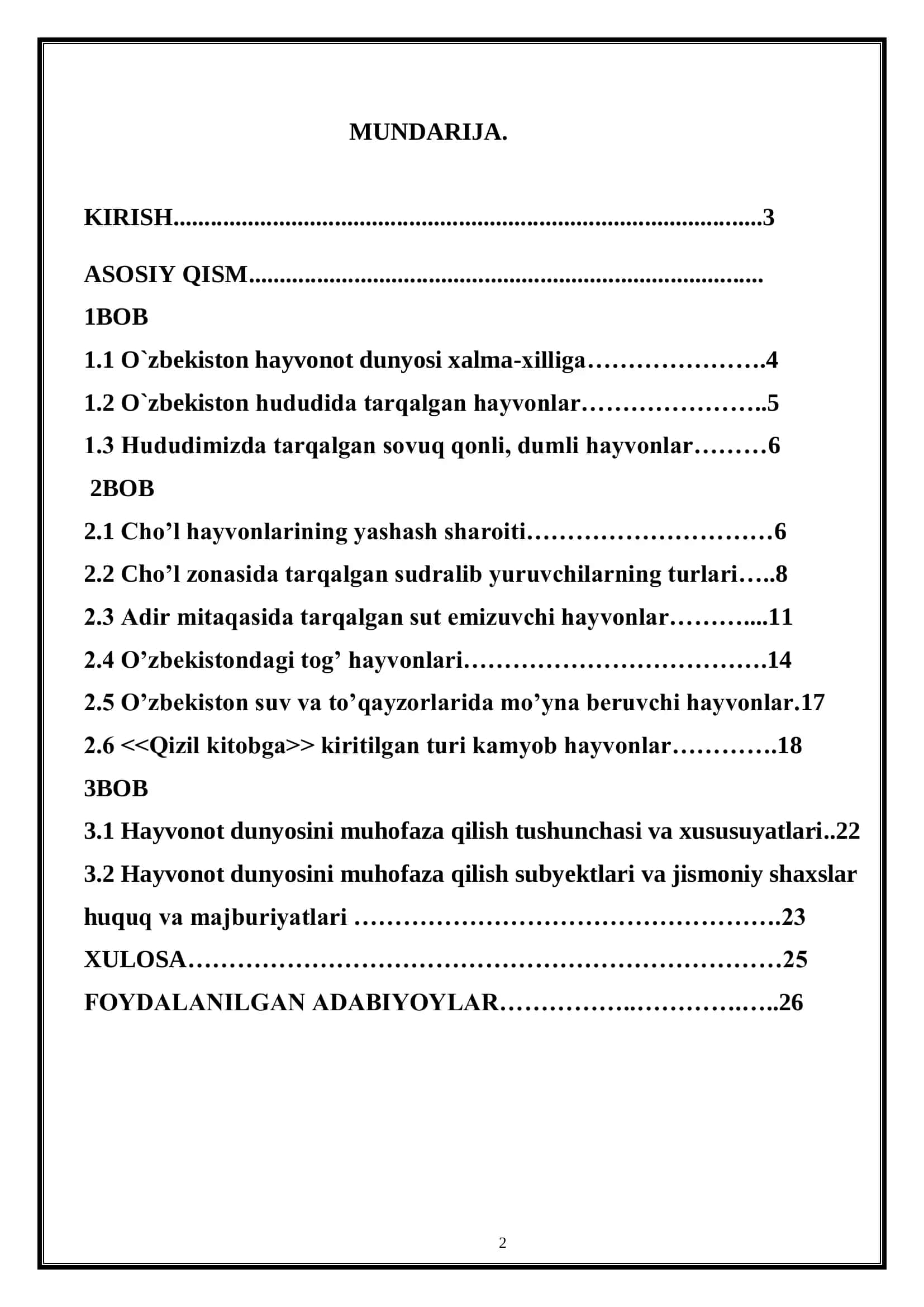 HAYVONOT DUNYOSI MONITORINGI 2