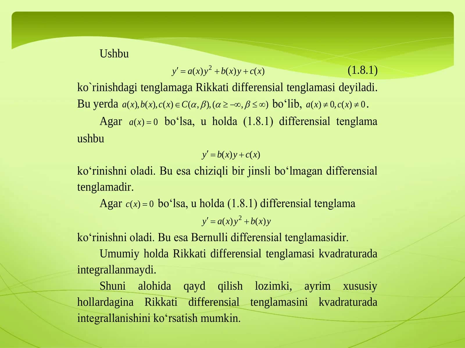Rikkati differensial 2