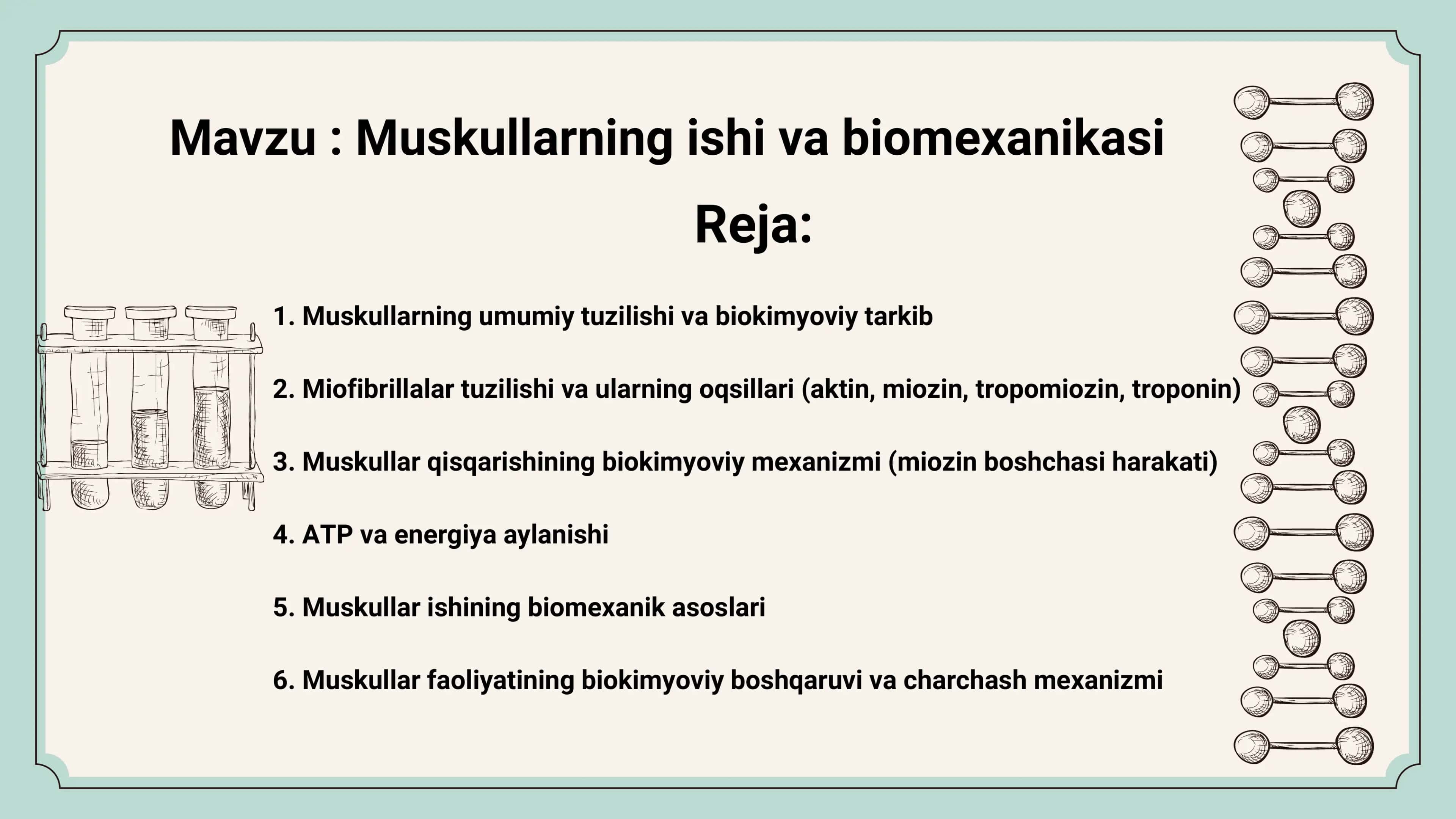 Muskullarning ishi va biomexanikasi 2