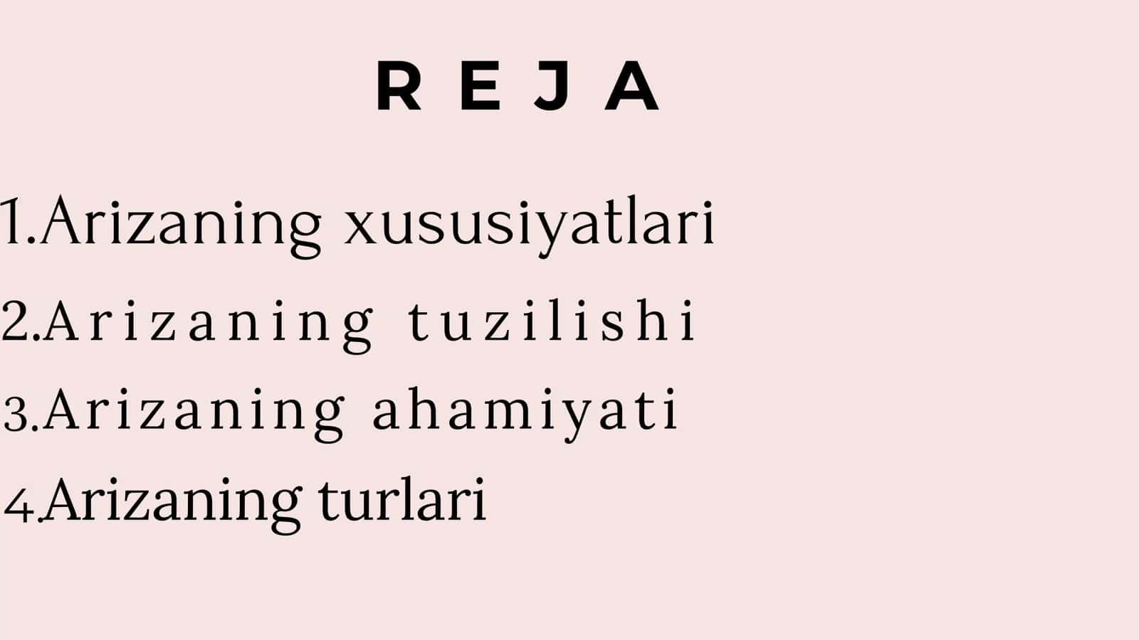 Ariza va uning turlari 2