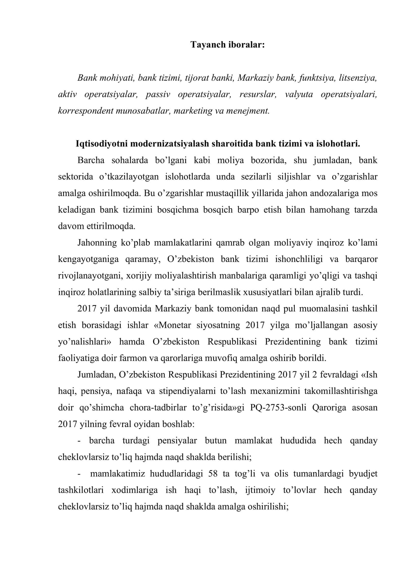Tijorat banklarini tashkil etishning huquqiy va iqtisodiy asoslari 2