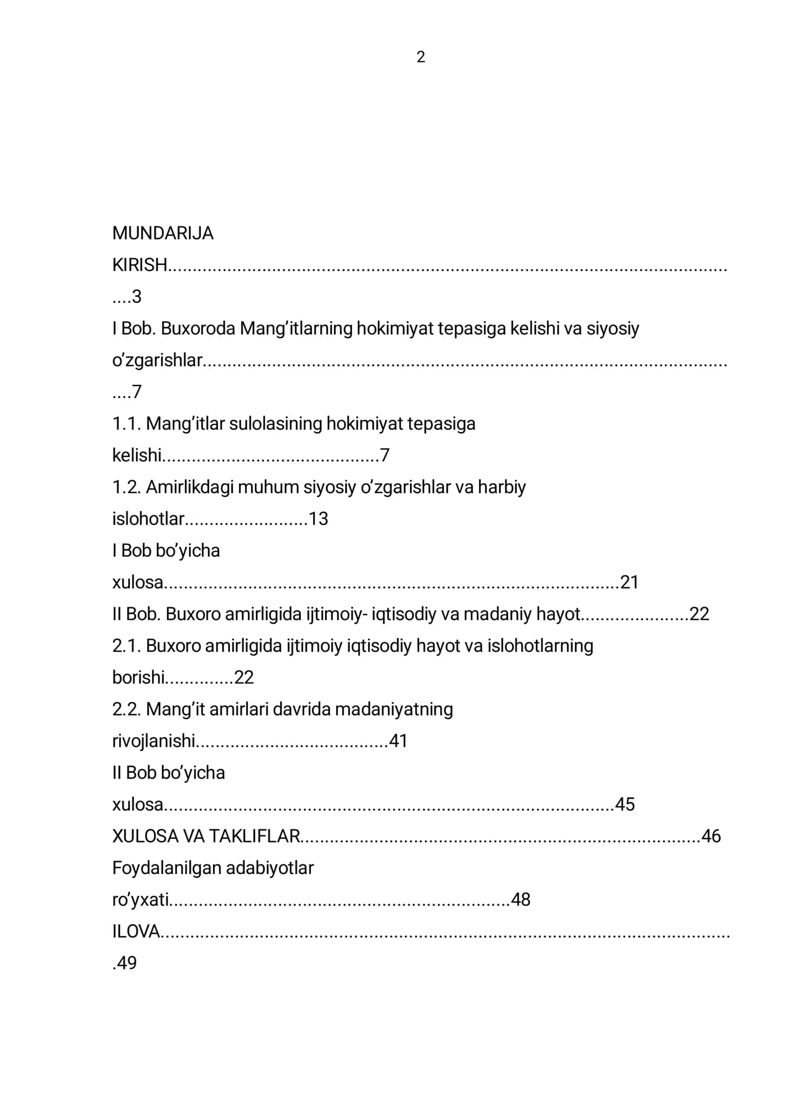 Buxoroning mangʻit amirlari tarixi 2