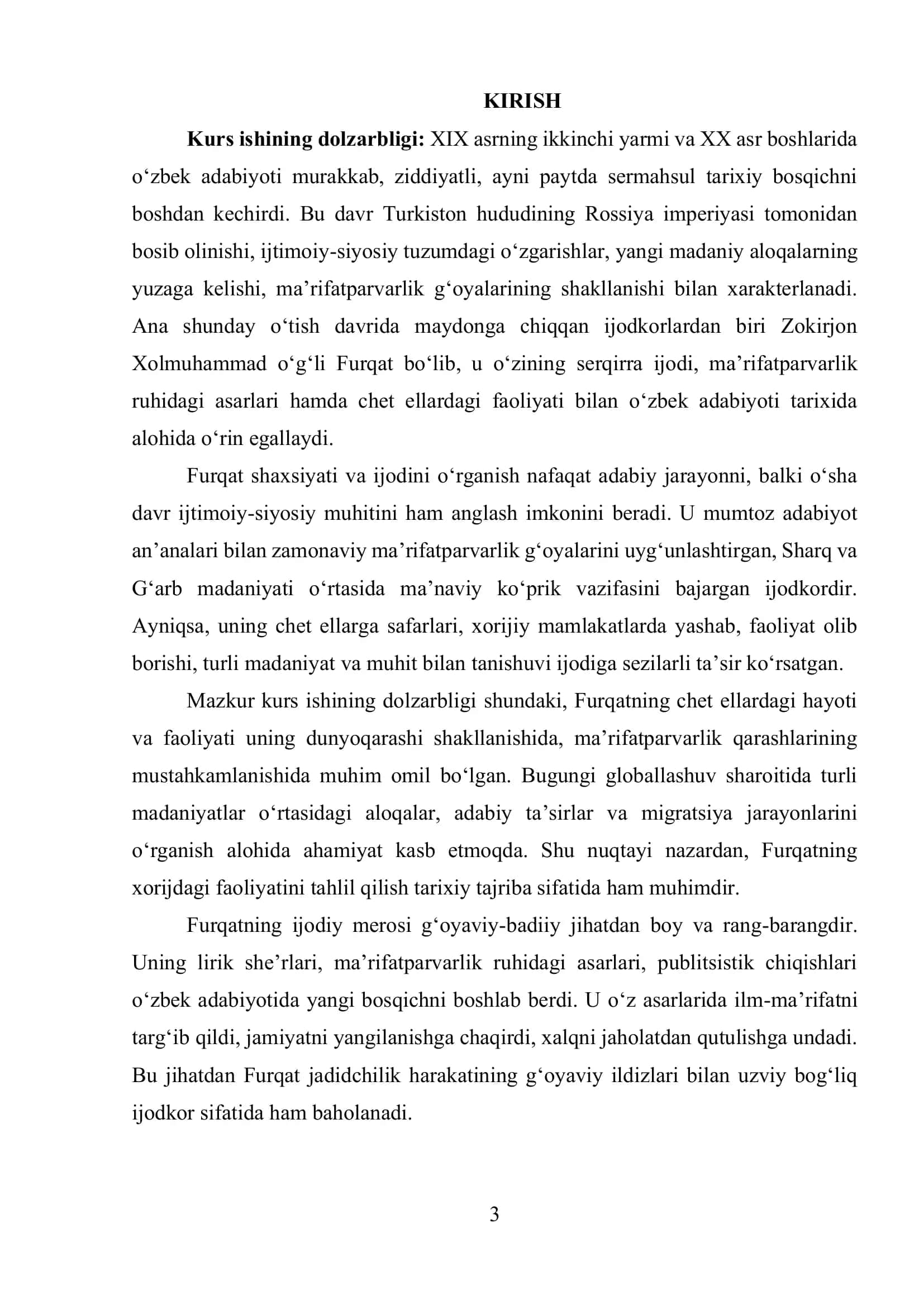 FURQATNING CHET ELLARDAGI FAOLIYATI VA IJODIY MEROSI 2