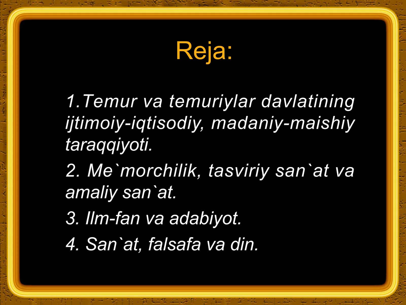 Amir Temur va temuriylar davri falsafiy merosi 2