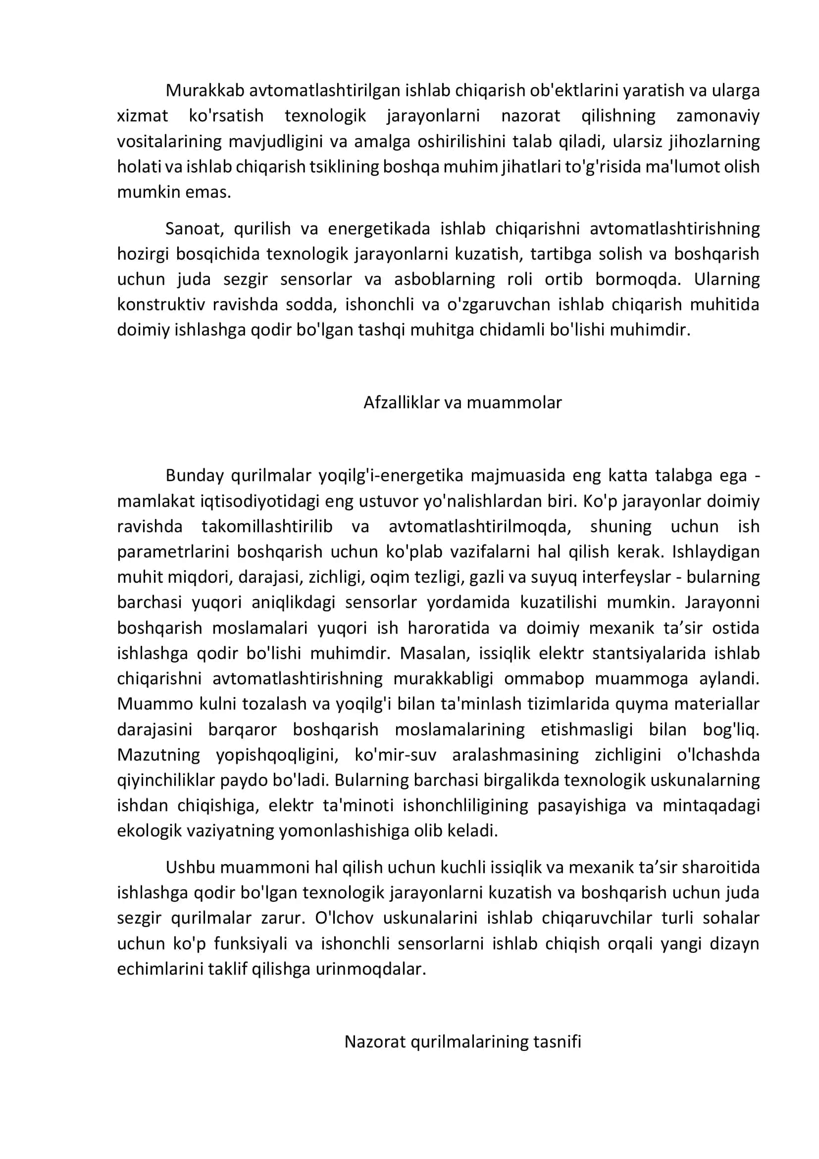 Zamonaviy intellektual o‘lchash vositalarini ishlab chiqarish 2