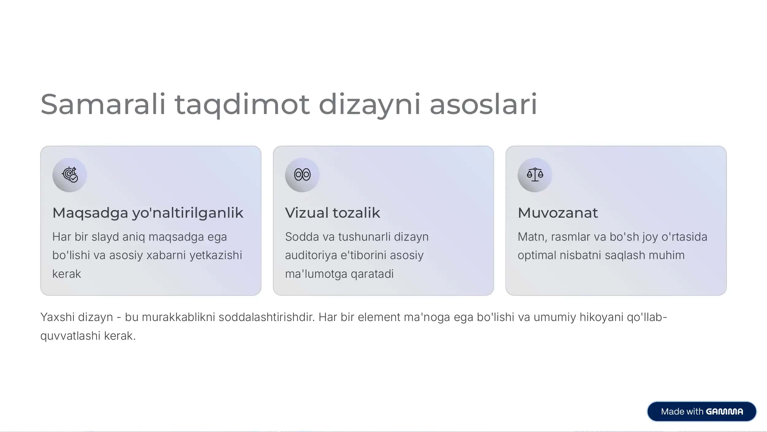 PowerPoint: Taqdimot dizayni va animatsiyalar 2