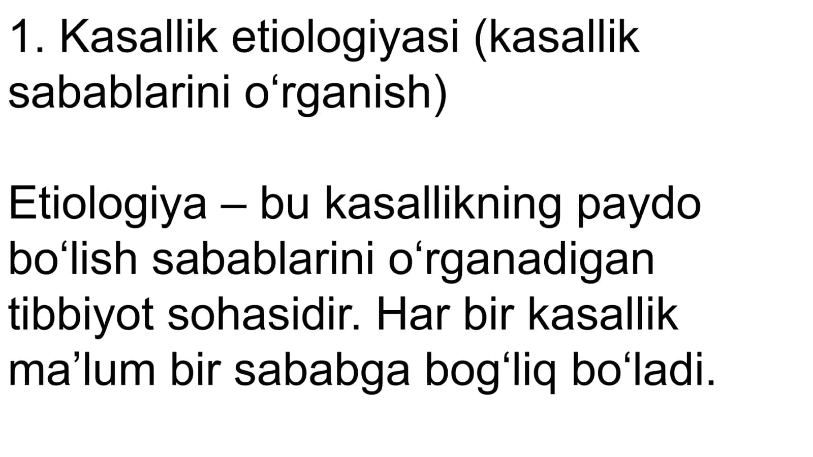Kasallik etiologiyasi va patogenezi rivojlanishi 2