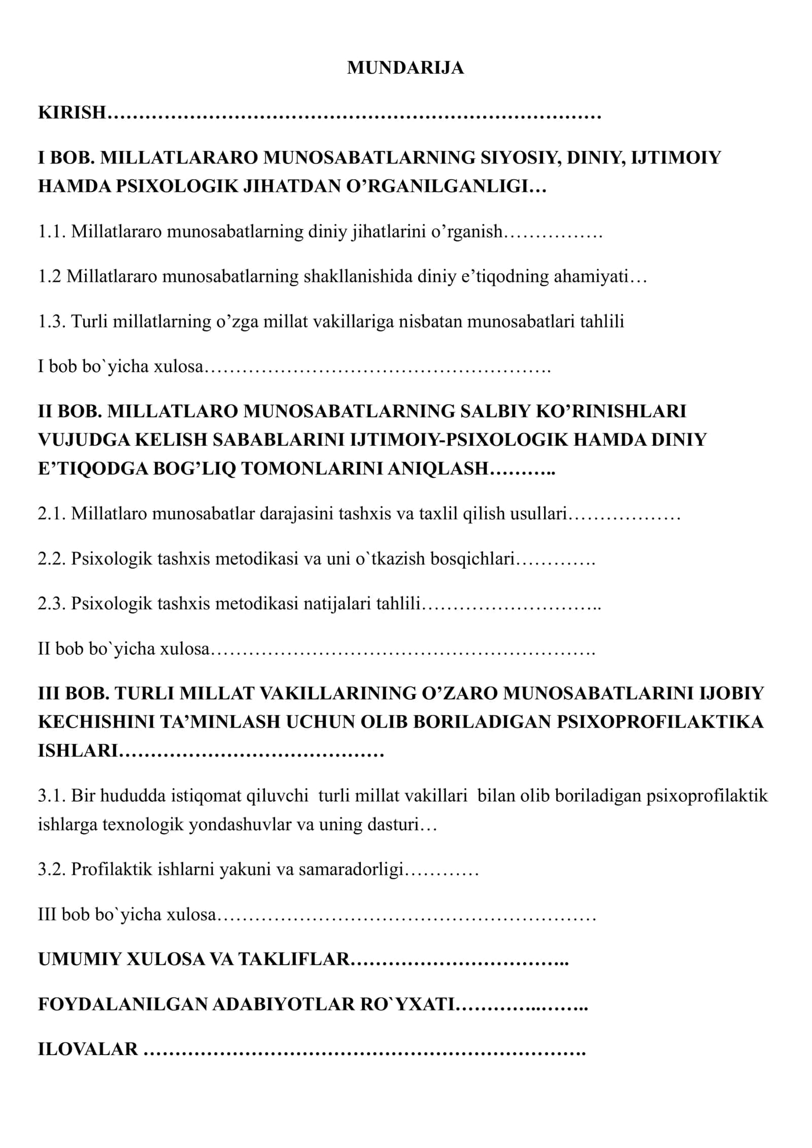 MILLATLARARO MUNOSABATLARNING SIYOSIY, DINIY, IJTIMOIY HAMDA PSIXOLOGIK JIHATDAN O’RGANILGANLIGI 2